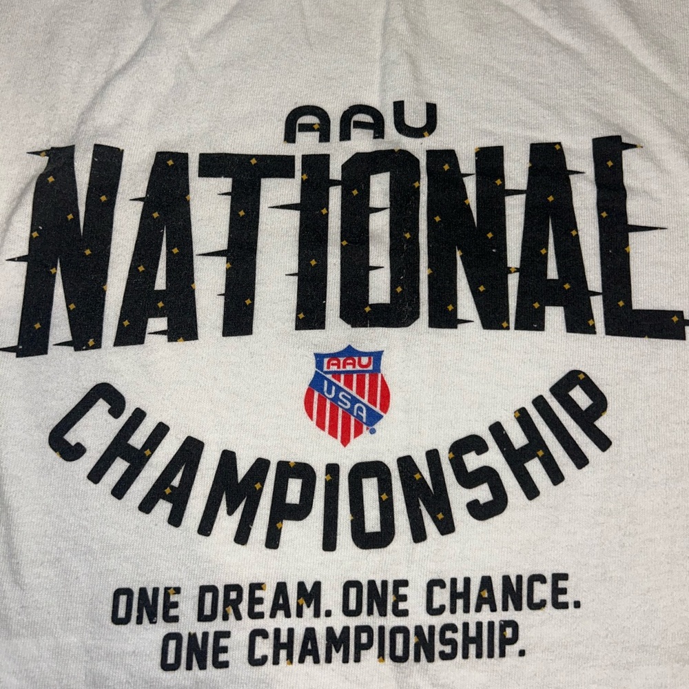 White AAU National Championship T-Shirt Volleyball - Picture 2 of 4